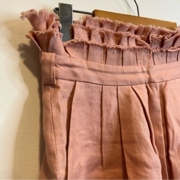 Alexis Jolan Linen Paperbag Shorts Blush Pink - Picture 5 of 8